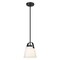 Z-Lite Z-Studio Pendant, 1-Light, 8 In.W x 9.5 In.H, Matte Black/Ivory 743P8-MB - alternate 2